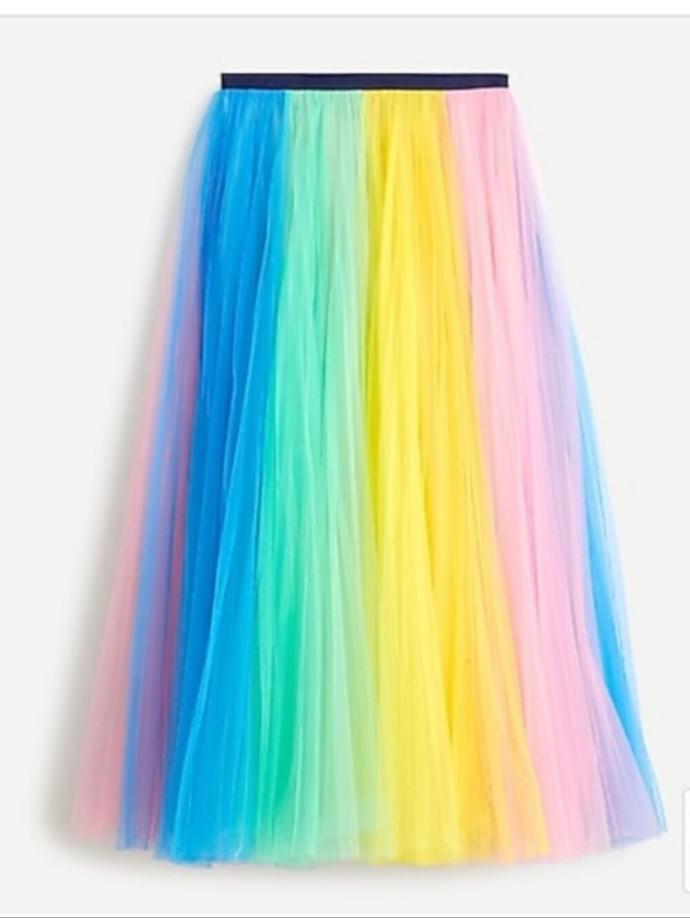 J. Crew Rainbow Tulle Fantasy Full Length Ball Skirt